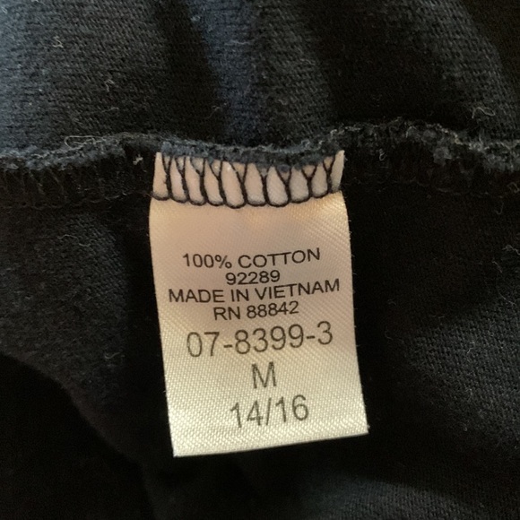 ROMAN’S BLACK KNIT NIGHTIE SZ 14/16 (M) 100% COTTON PLEATED FRONT - Picture 5 of 5